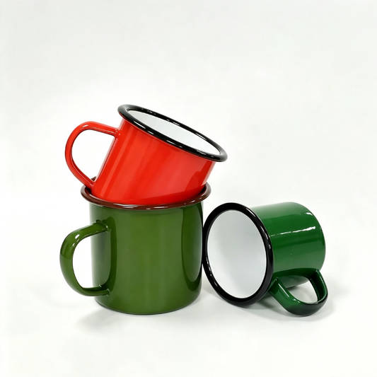 Handcrafted Classic Enamel Mug Cup for Outdoor Camping & Home Use (6cm-9cm)