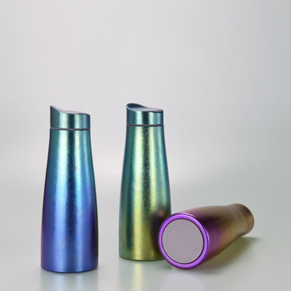 500ml Double-Walled Pure Titanium Ice Flower Beer Glass / Tumbler (135g)