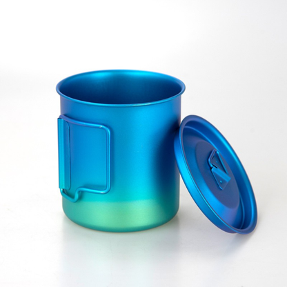 420ml Pure Titanium Office Mug / Coffee Cup with Anodized Finish