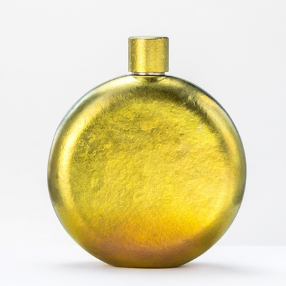 Ultralight Pure Titanium Round Pocket Hip Flask for Spirits & Whiskey