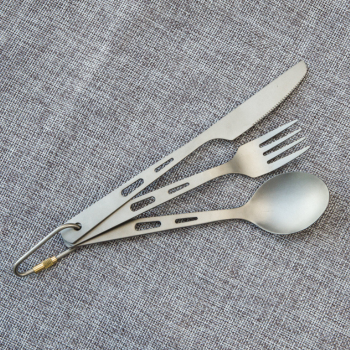 Ultralight Titanium Outdoor Cutlery Set