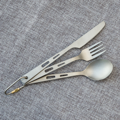 Ultralight Titanium Outdoor Cutlery Set
