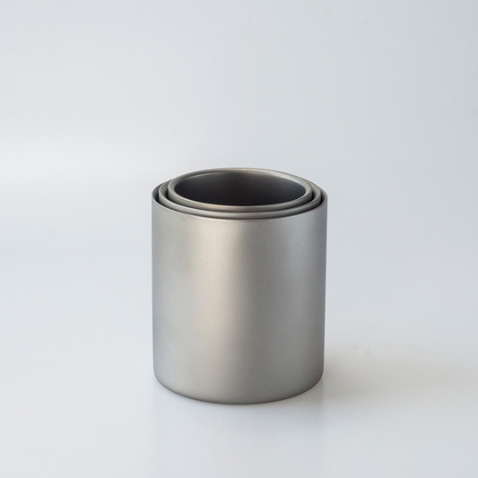 Double-Wall Pure Titanium Camping Mug with Foldable Handles