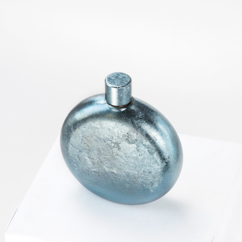 Ultralight Pure Titanium Round Pocket Hip Flask for Spirits & Whiskey