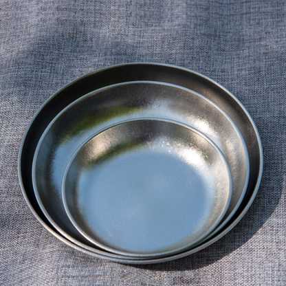 Ultralight Pure Titanium Dinner Plate / Serving Dish (15cm / 19cm / 22cm)