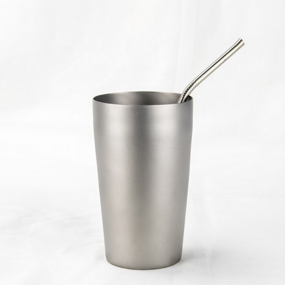 Double-Walled Pure Titanium Beer Glass / Tumbler (300ml / 500ml)
