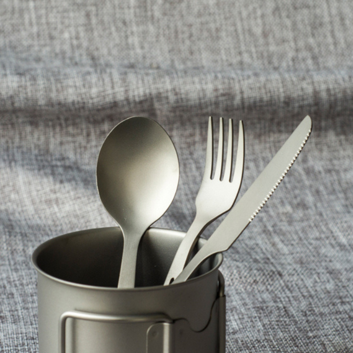 Ultralight Titanium Outdoor Cutlery Set