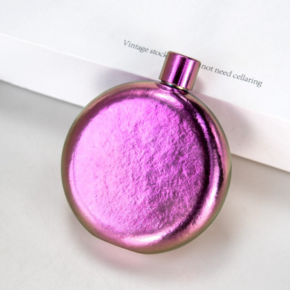 Ultralight Pure Titanium Round Pocket Hip Flask for Spirits & Whiskey