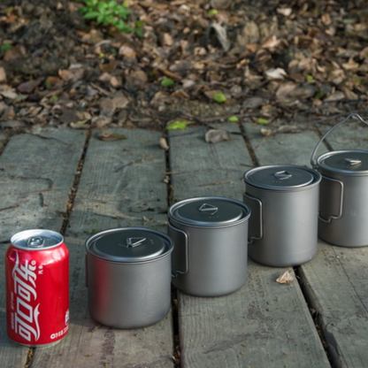 750ml Ultralight Pure Titanium Solo Hanging Pot / Mug with Bail Handle