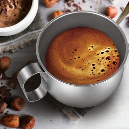 350ml Ultralight Pure Titanium Coffee Cup with Wide Mouth (40g)