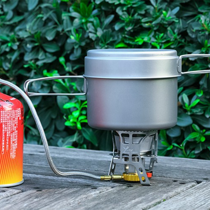 Ultralight Pure Titanium 2-Piece Camping Cookware Set (Pot & Pan / Frying Pan Lid)