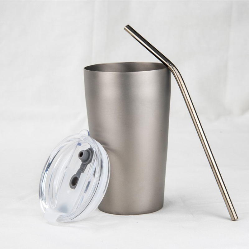Double-Walled Pure Titanium Beer Glass / Tumbler (300ml / 500ml)