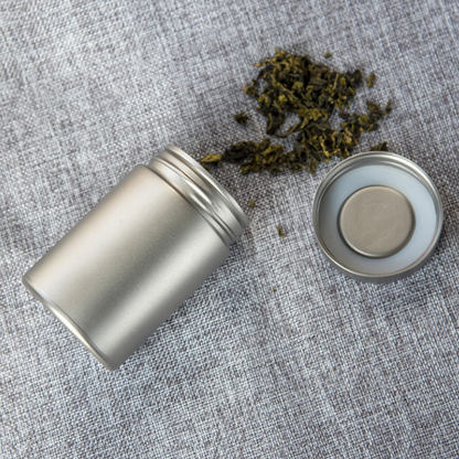 Pure Titanium Airtight Tea Canister / Storage Container with Frosted Finish (78g)