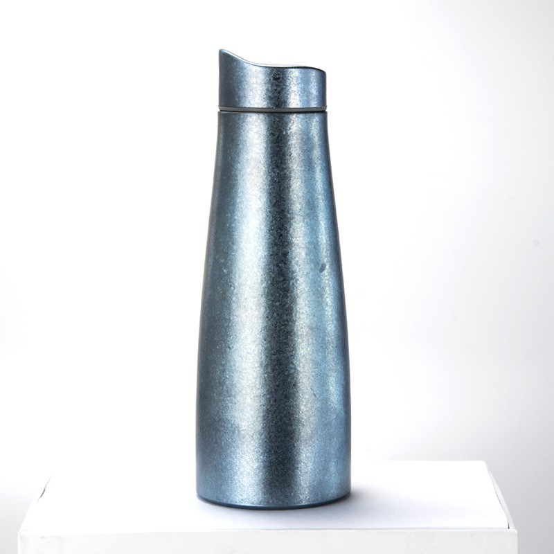 500ml Double-Walled Pure Titanium Ice Flower Beer Glass / Tumbler (135g)