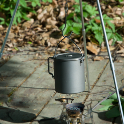 750ml Ultralight Pure Titanium Solo Hanging Pot / Mug with Bail Handle