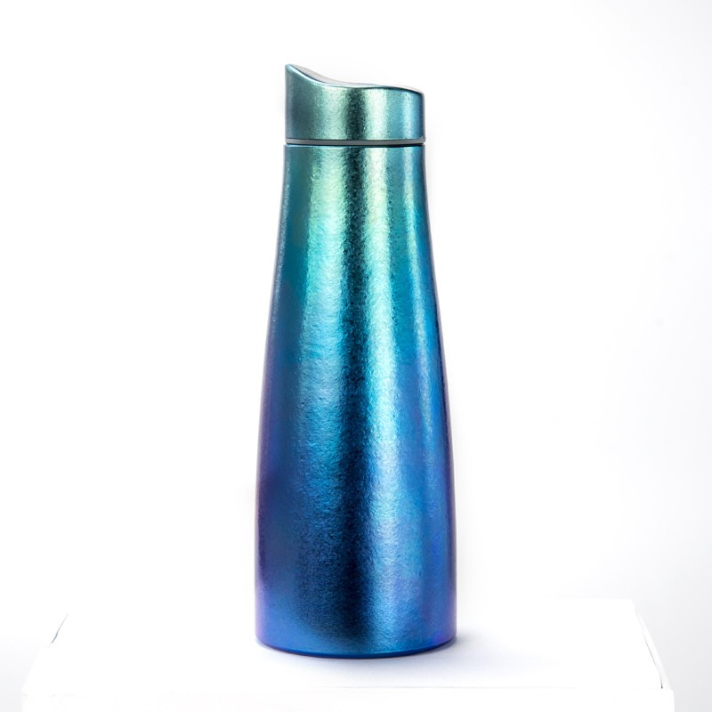 500ml Double-Walled Pure Titanium Ice Flower Beer Glass / Tumbler (135g)