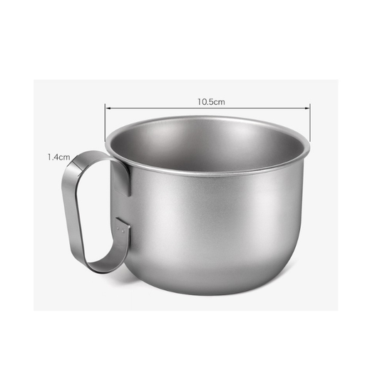 350ml Ultralight Pure Titanium Coffee Cup with Wide Mouth (40g)