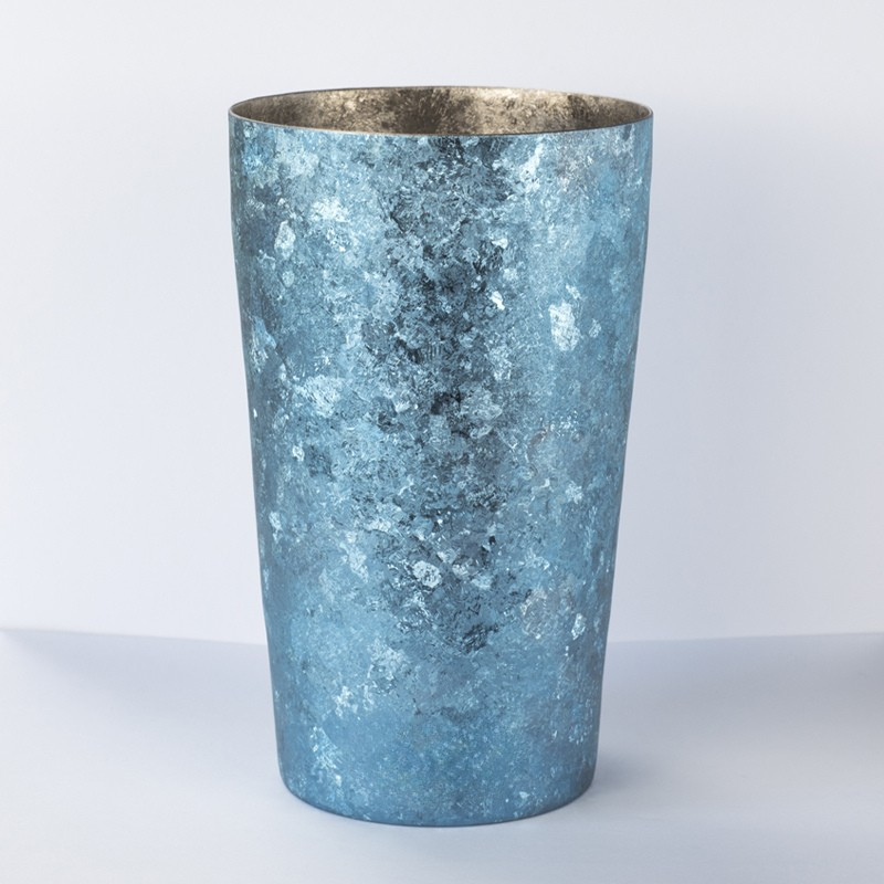 500ml Double-Walled Pure Titanium Ice Flower Beer Glass / Tumbler (135g)