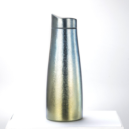 500ml Double-Walled Pure Titanium Ice Flower Beer Glass / Tumbler (135g)