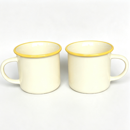 Handcrafted Classic Enamel Mug Cup for Outdoor Camping & Home Use (6cm-9cm)