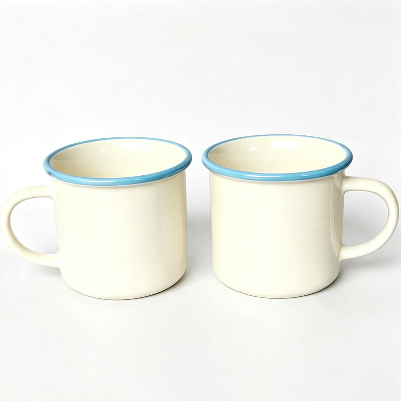 Handcrafted Classic Enamel Mug Cup for Outdoor Camping & Home Use (6cm-9cm)