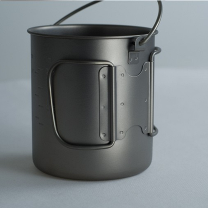 750ml Ultralight Pure Titanium Solo Hanging Pot / Mug with Bail Handle