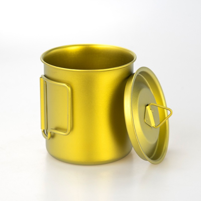 420ml Pure Titanium Office Mug / Coffee Cup with Anodized Finish