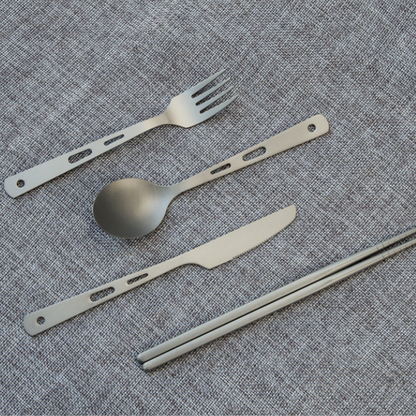 Ultralight Titanium Outdoor Cutlery Set