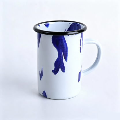 8cm Stackable V-Shaped Handleless Enamel Tumbler Cup for Outdoor Camping & Espresso (0.6mm)