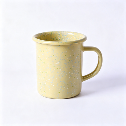 8cm Stackable V-Shaped Handleless Enamel Tumbler Cup for Outdoor Camping & Espresso (0.6mm)