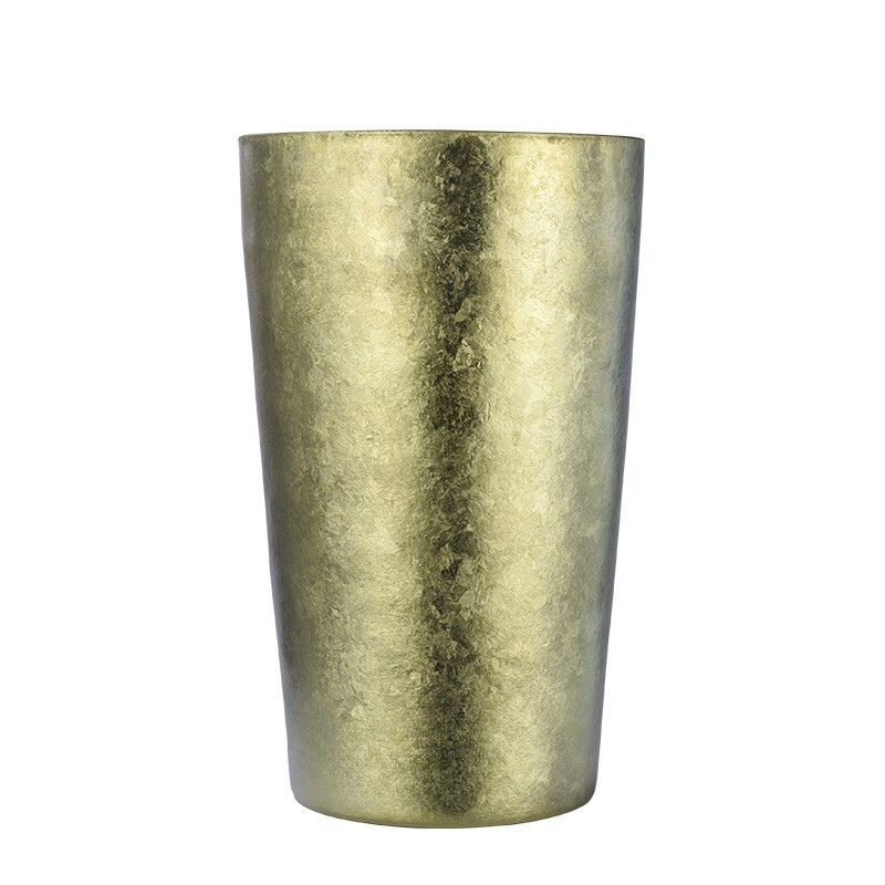 500ml Double-Walled Pure Titanium Ice Flower Beer Glass / Tumbler (135g)