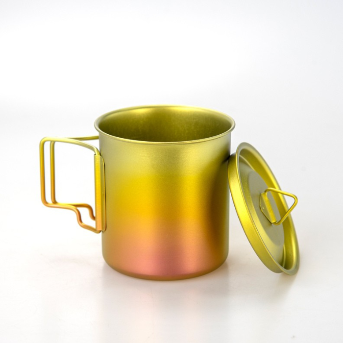 420ml Pure Titanium Office Mug / Coffee Cup with Anodized Finish