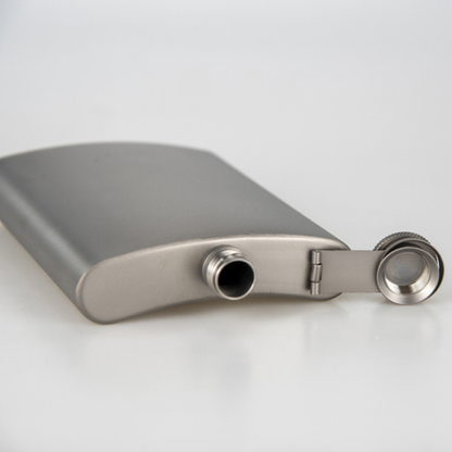 Ultralight Pure Titanium Square Hip Flask for Liquor & Whiskey (160ml / 215ml)