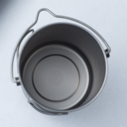 750ml Ultralight Pure Titanium Solo Hanging Pot / Mug with Bail Handle