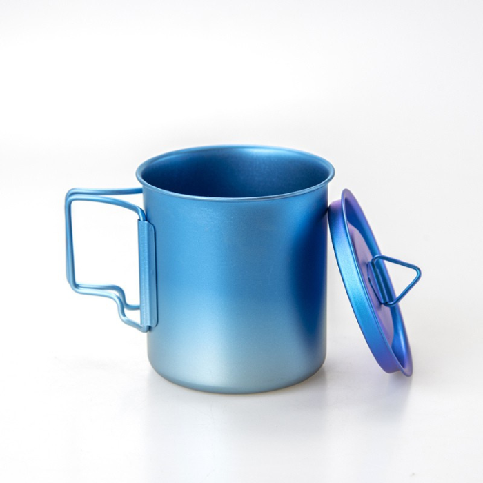 420ml Pure Titanium Office Mug / Coffee Cup with Anodized Finish