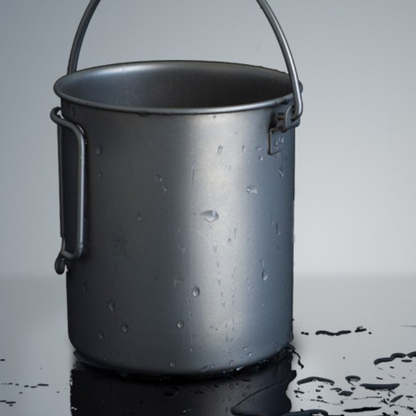 750ml Ultralight Pure Titanium Solo Hanging Pot / Mug with Bail Handle