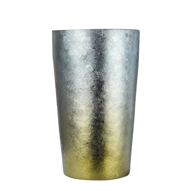 500ml Double-Walled Pure Titanium Ice Flower Beer Glass / Tumbler (135g)