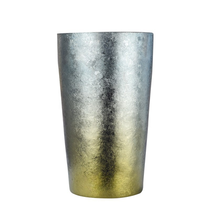 500ml Double-Walled Pure Titanium Ice Flower Beer Glass / Tumbler (135g)
