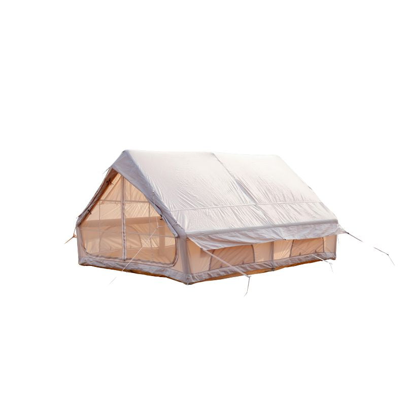 12 square meter lightweight inflatable tent with double doors and two large skylights, 300D waterproof oxford fabric, 12cm air beams, 6-8 person capacity, ultra-fast setup air tent perfect for family camping, glamping, festivals and backyard adventures – Boertala 2025