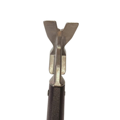 Metal tool with a Y-shaped head on a white background