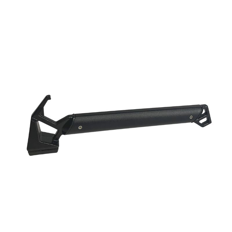 Black metal tool on a white background