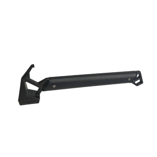 Black metal tool on a white background