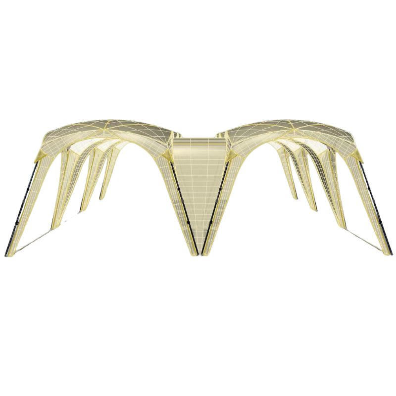 Geometric chair design with a white background