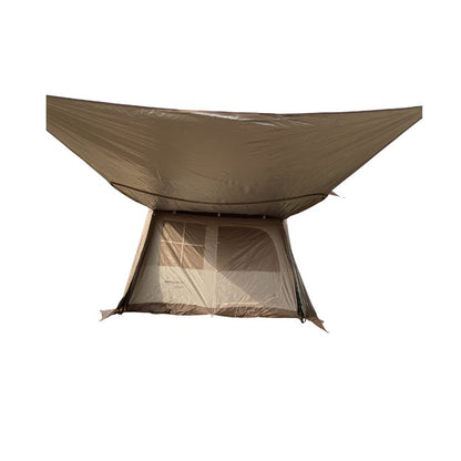 Brown camping tent on a white background