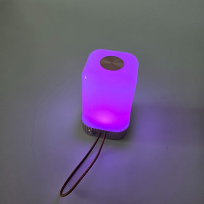 Purple LED light on a gray background