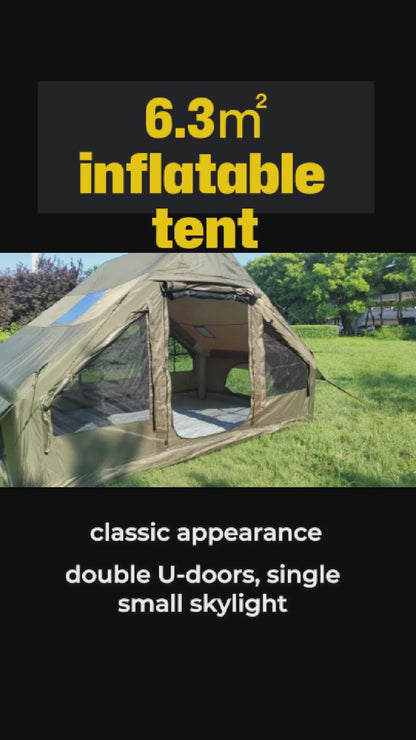 Durable 6.3 Square Meter Inflatable Tent for All Weather Conditions